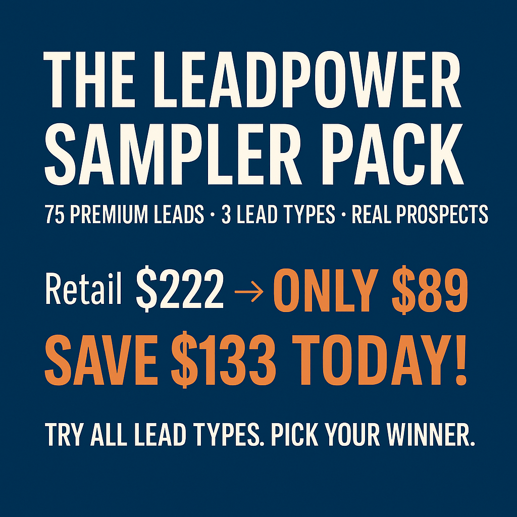75 Sampler Pack - 3 Lead Types - Leadpower