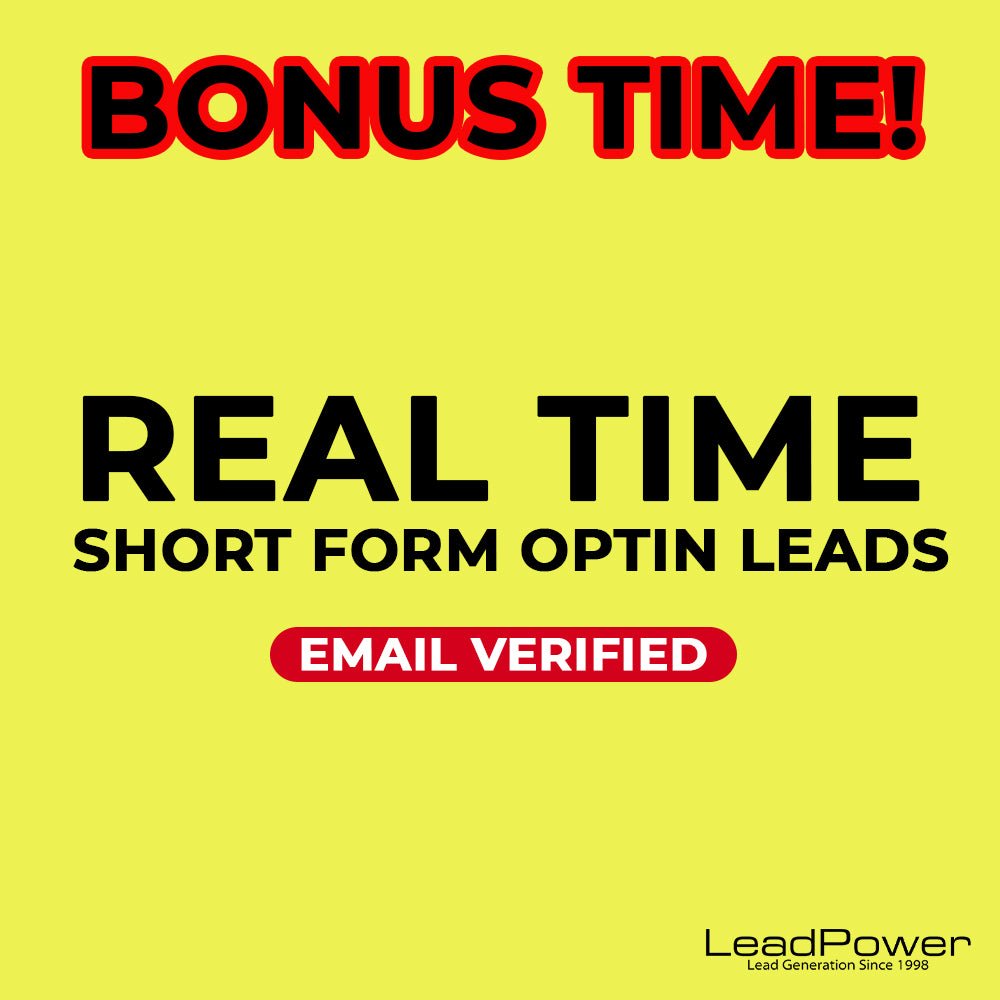 Bonus Time Order 600 and GET 1200 Real Time Short Forms Each - Leadpower