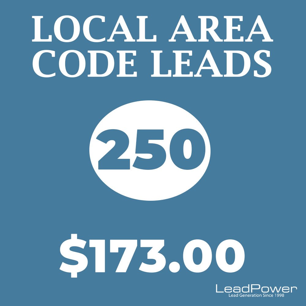 Local Area Code Leads 250 - Leadpower