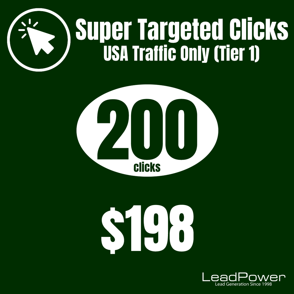 Super Targeted Clicks 200 Juinior - Leadpower