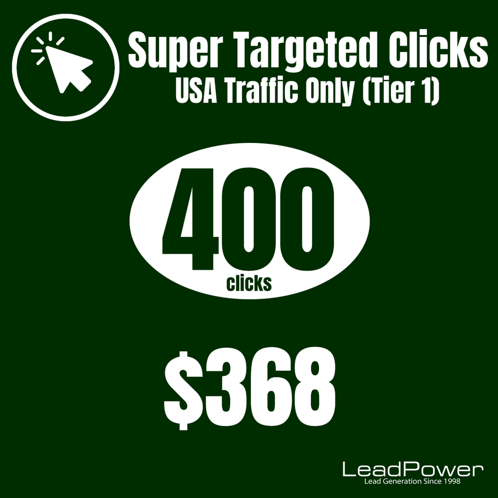 Super Targeted Clicks 400 Builder - Leadpower